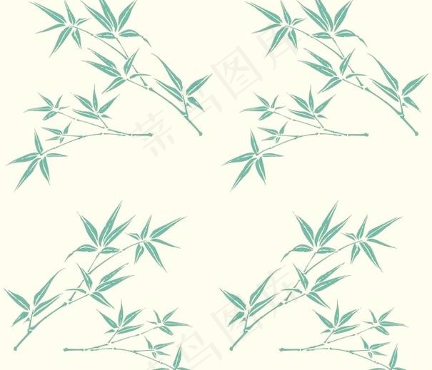 黄底翠竹ai矢量模版下载