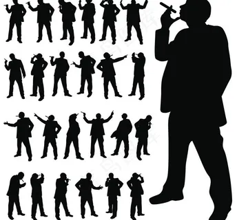 抽烟人物剪影图片 抽烟人物剪影图片