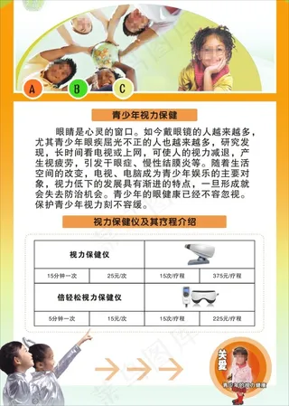 青少年视力保健眼镜店宣传知识