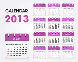 2013年台历设计矢量素材