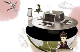 白领科技电脑图片