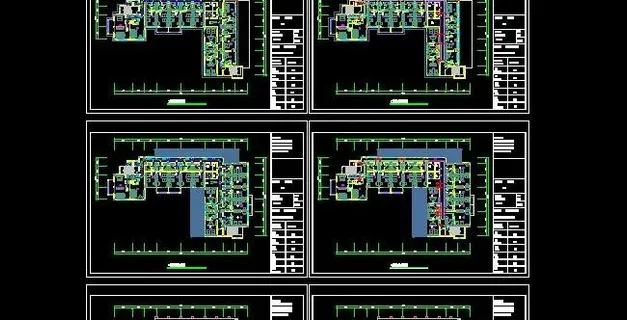 三层酒店空调水系统平面布置图