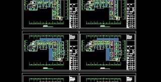 三层酒店空调水系统平面布置图
