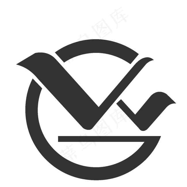 灰色几何图形logo设计素材cdr矢量模版下载