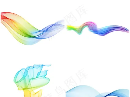 唯美彩色飘带PNG免扣素材 唯美彩色飘带PNG免扣素材
