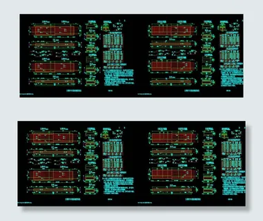 主桥行车道板钢筋构造cad图纸