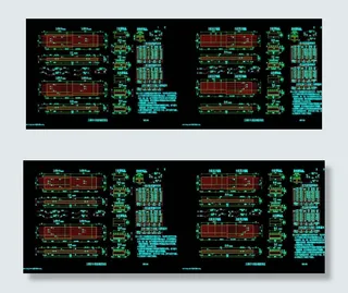 主桥行车道板钢筋构造cad图纸