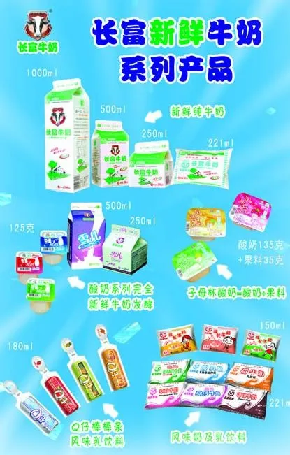 长富牛奶图片psd模版下载