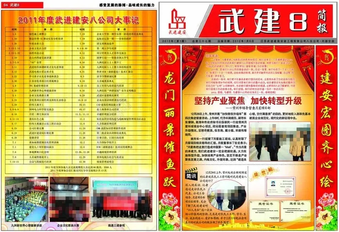 黄色背景企业简报图片(4961X3508(DPI:300))psd模版下载