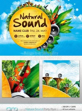 音乐海报 绿色宣传