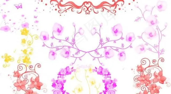 梦幻花纹笔刷图片