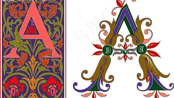 欧式花式字母-a图片