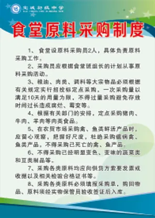 食堂原料采购制度