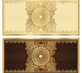 欧式花纹 现金券图片