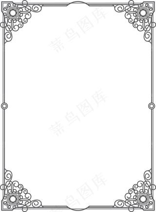 精美古典花边边框设计矢量素材