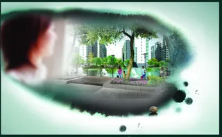 短发美女渐变素材