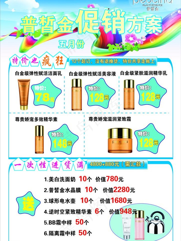 化妆品促销方案cdr矢量模版下载