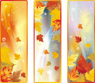 金色枫叶背景矢量素材2