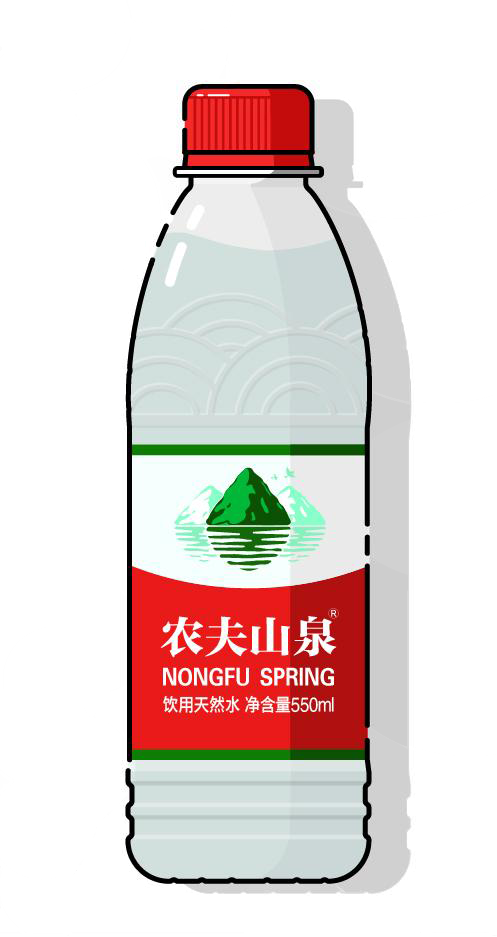 透明农夫山泉矢量ai免扣素材