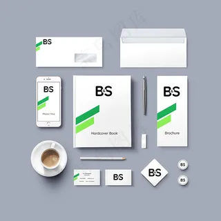 绿色简约茶餐厅咖啡厅名片传真VI展...