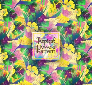 时尚花朵花纹背景素材剪影