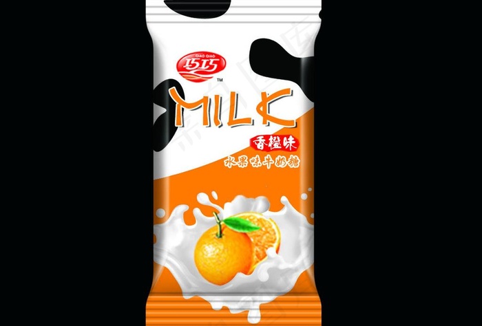 香橙奶糖图片psd模版下载