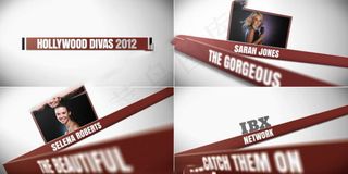 干净简洁的Z字型条带主题展示