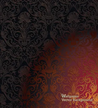 欧美复古底纹背景矢量图