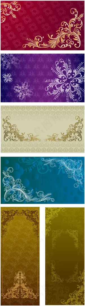 植物花纹底纹样式矢量 植物花纹底纹样式矢量