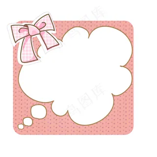 手绘蝴蝶结边框元素