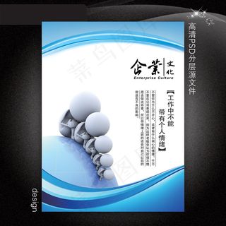 企业文化展板PSD模板下载
