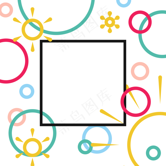 促销海报花纹边框背景素材