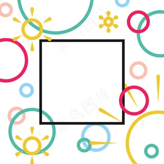 促销海报花纹边框背景素材