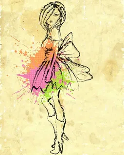 手绘水彩美女图片 手绘水彩美女图片