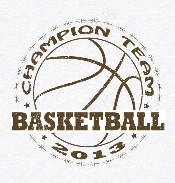 T恤篮球印花 矢量图