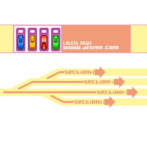 PSD分层素材交通指示图