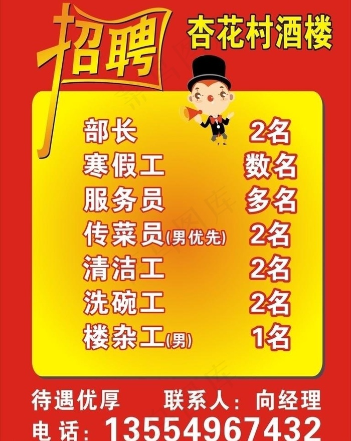 招聘海报图片cdr矢量模版下载