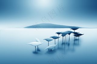 山水国画风水画电视背景墙装饰画