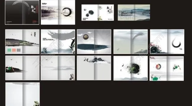 中国风 画册模板图片cdr矢量模版下载