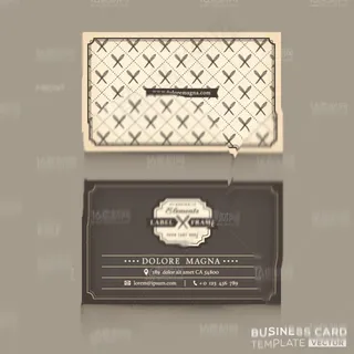 欧式时尚简约名片设计矢量素材