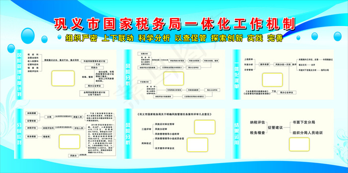 国税 税务局 一体化工作机制cdr矢量模版下载