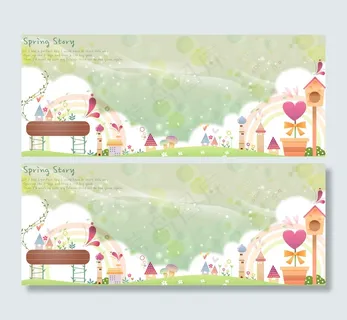 卡通春天梦幻背景