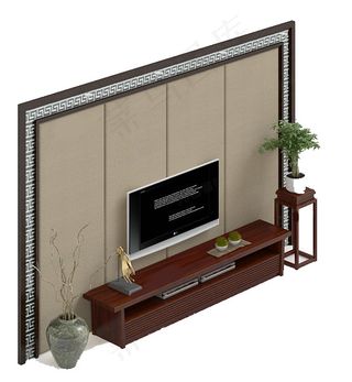 电视背景墙模型