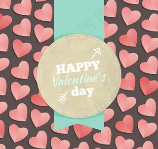 情人节爱心贺卡矢量素材下载