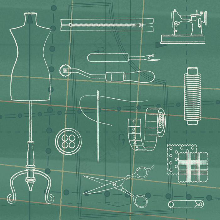 剪裁线条矢量素材