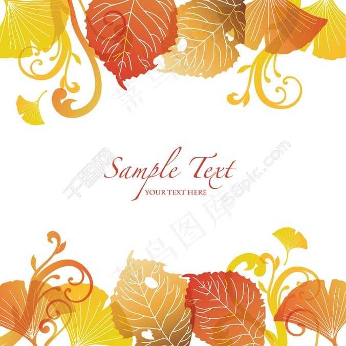 树叶背景图矢量图