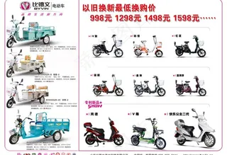 比德文电动车dm单页图片
