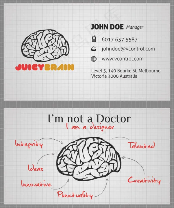 脑科名片—psd分层素材psd模版下载