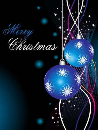 圣诞节花纹吊球背景矢量素材