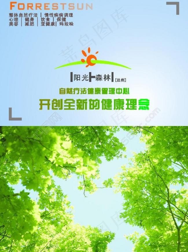阳光森林画册封面图片cdr矢量模版下载